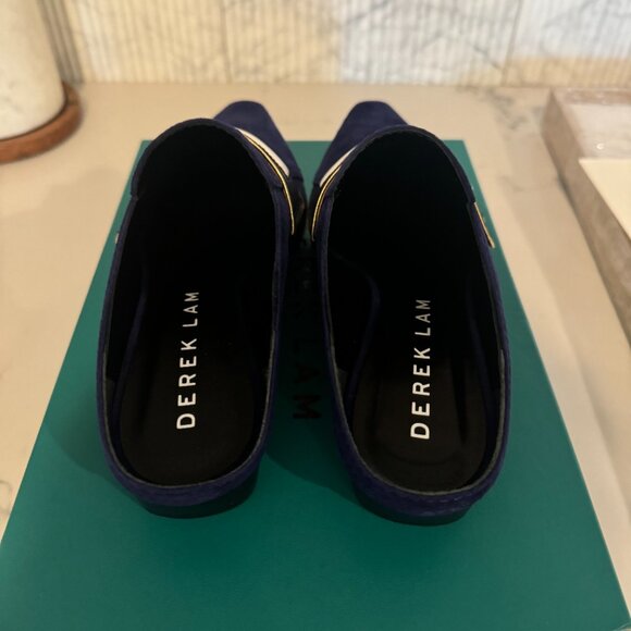 Derek Lam Blue Suede Mule Loafers | Size 6 - Picture 5 of 7